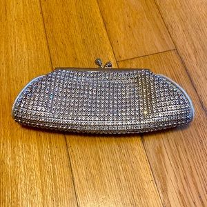 Aqua brand silver crystal evening bag